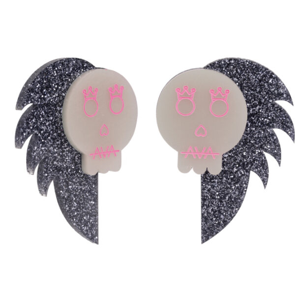 PENDIENTES SCARLETT PURPURINE NOIR