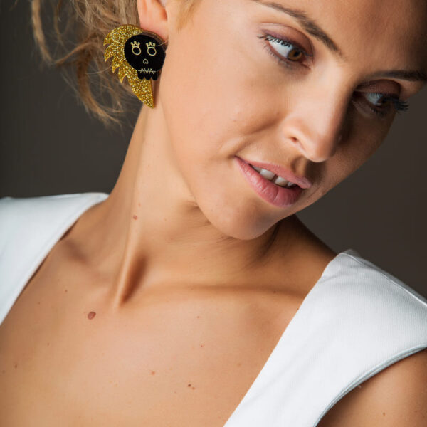 PENDIENTES SCARLETT PURPURINE NOIR