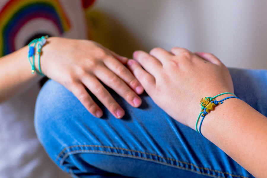 Pulsera MiTatÁ CORONA PETIT BLEU - Imagen 2