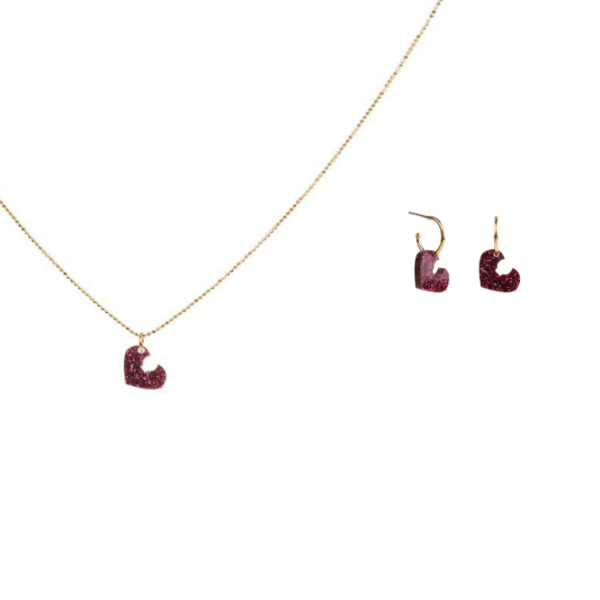 Collar NICOLLE Coeur + Pendientes ARLETH Coeur  Pack