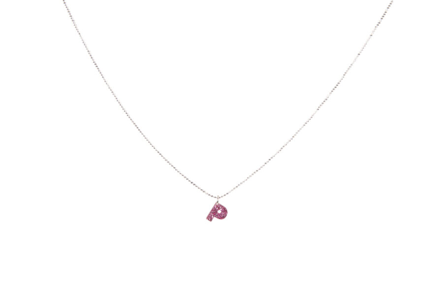 COLLAR NICOLLE LETTRES Argent
