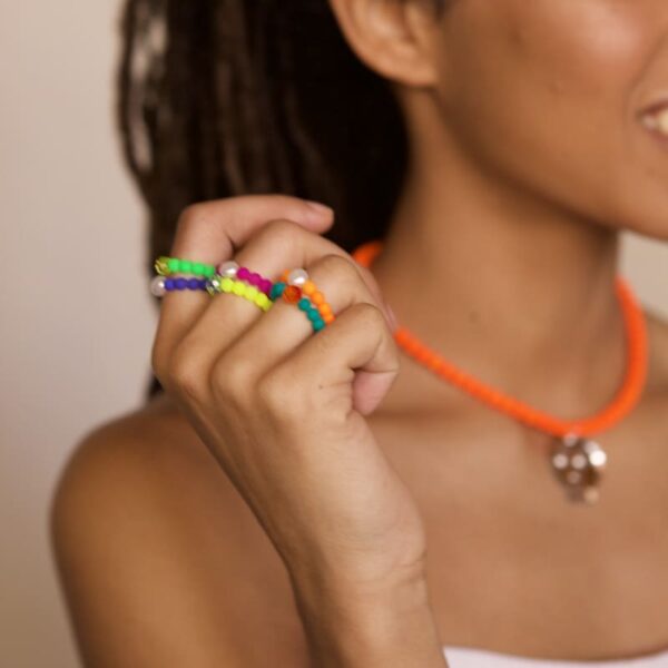 Anillo LOU DÚO ORANGE/VERT